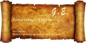 Gosztonyi Edina névjegykártya