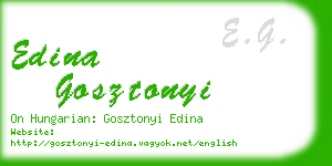 edina gosztonyi business card